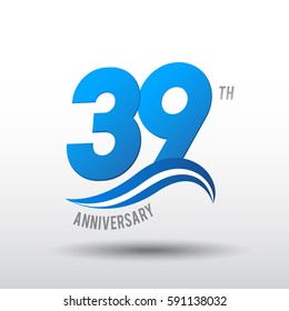 39 Years Anniversary Celebration Design
