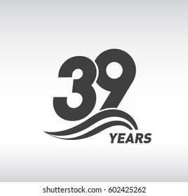 39 Years Anniversary Celebration Design