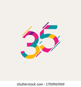 Ilustración de diseño de plantillas vectoriales de celebración de 39 años