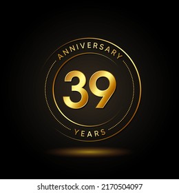 39-jährige Jubiläumsfeier Vector Template Design Illustration