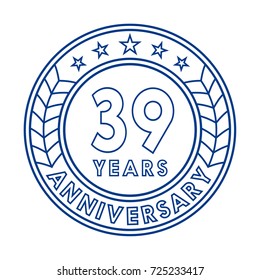 39 years anniversary logo template. 