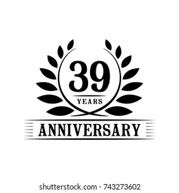 39 years anniversary logo template.