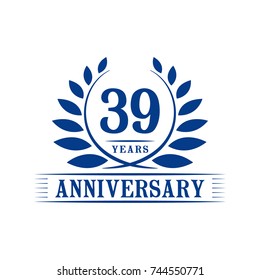 39 years anniversary logo template.