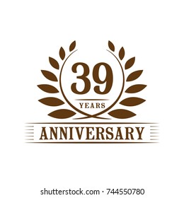 39 years anniversary logo template.