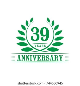 39 years anniversary logo template.