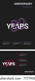 39 Years Anniversary Logotype design with overlapping styles between numbers and letters