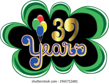 39 years black green and golden