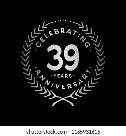 39 years design template. 39th vector and illustration.