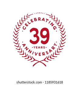39 years design template. 39th vector and illustration.