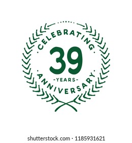 39 years design template. 39th vector and illustration.