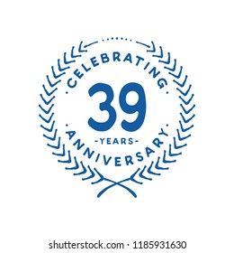 39 years design template. 39th vector and illustration.