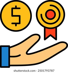 394 - Achievement Flat Vector Icon Design