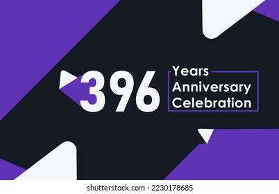 396 years anniversary celebration modern banner template design