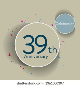39th anniversary logo with the classic stage, gives a simple feel but looks elegant, this design is suitable for greeting cards or invitation cards