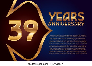 39th Anniversary numbers. background for anniversary