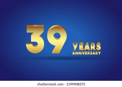 39th Anniversary numbers. background for anniversary