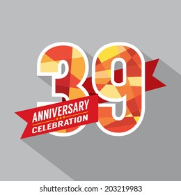 39th Years Anniversary Celebration Design