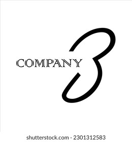 3B letter vector logo design icon company creative 