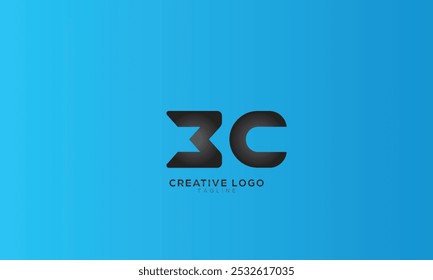 3C BC Abstract initial monogram letter alphabet logo design