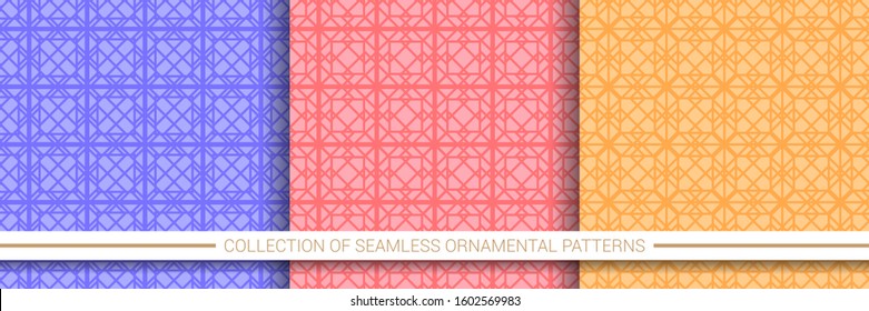3-color pattern with abstract shapes, suitable for the textile industry, wallpaper, book cover, wall decoration and more