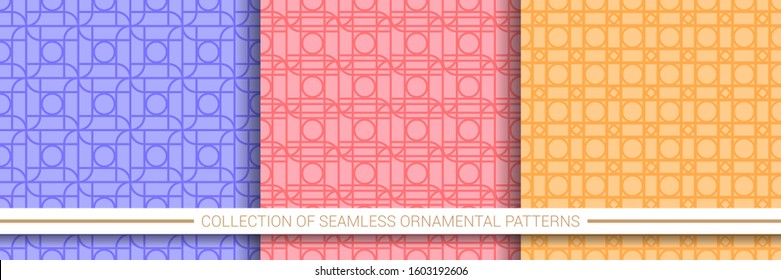 3-color pattern with abstract shapes, suitable for the textile industry, wallpaper, book cover, wall decoration and more