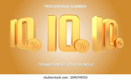 3D-10-prozentiges Bundle-Gold