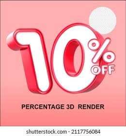 3D 10 percentage for discount store