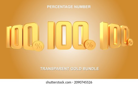 3D-100-prozentiges Bundle-Gold