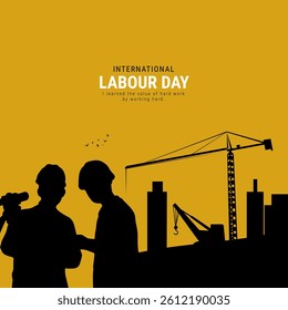 3d 1st May International Labour Day creative poster design. Premium vector background greetings and Labour Day celebrations.