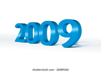 3d 2009 - new year concept