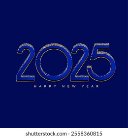 3d 2025 new year event background design vector