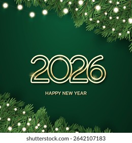 3D 2026 Happy new year letters banner, 2026 Happy new year vector art and illustration. 2026 Happy new year letters banner, Happy new year vector art and illustration. can use for, landing page, templ