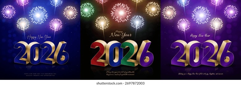 3D 2026 Happy new year letters banner, 2026 Happy new year vector art and illustration. 2026 Happy new year letters banner, Happy new year vector art and illustration. 