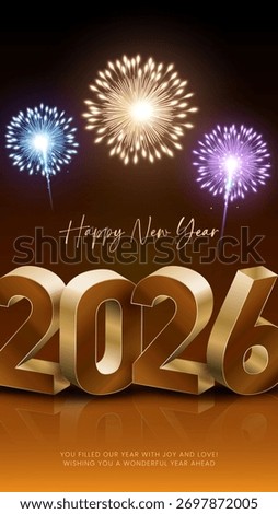 3D 2026 Happy new year letters banner, 2026 Happy new year vector art and illustration. 2026 Happy new year letters banner, Happy new year vector art and illustration. 