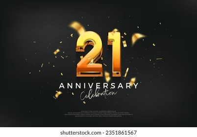 3d 21st anniversary celebration design. with a strong and bold design.