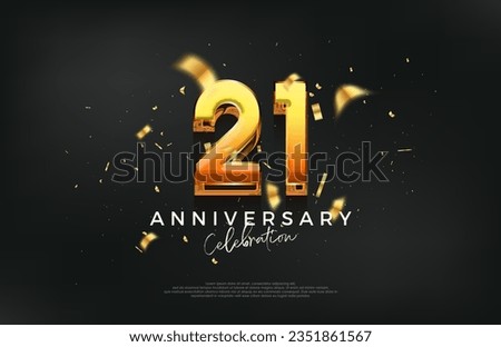 3d 21st anniversary celebration design. with a strong and bold design.