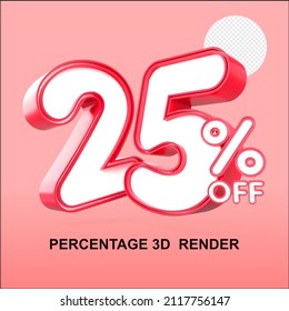 3D 25 percentage for discount store