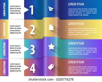 3D 4 steps infographic elements. step by step .vector infographic. infographic icons.