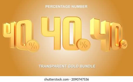 3d 40 percentage  bundle gold