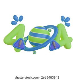 3D 404 Icono no encontrado Ilustración