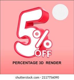 3D 5 percentage for discount store