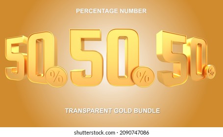 3d 50 percentage  bundle gold