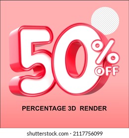 3D 50 percentage for discount store