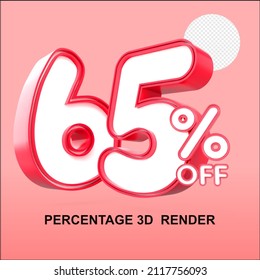 3D 65 percentage for discount store