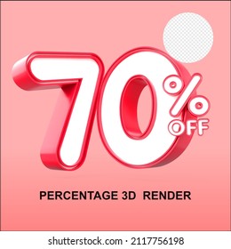 3D 70 percentage for discount store