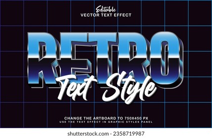 estilo de efecto de texto editable retro de 3 d 80