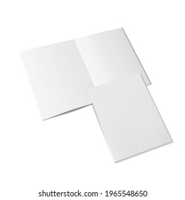 3D A4 Flier Or Leaflet Hald Fold. EPS10 Vector