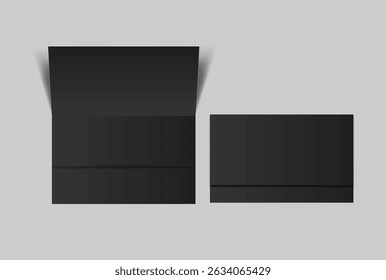 3D A4 Size Single Pocket Folder, open Leaflet, bifold mockup isolated on background.Blank folder paper template for business presentation document, flyer, catalogue, advertising or any creative work
