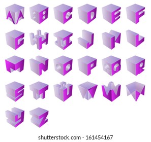 3D abc cubes