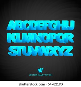 3d abc illustration. Vector set.